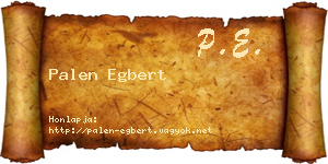 Palen Egbert névjegykártya
